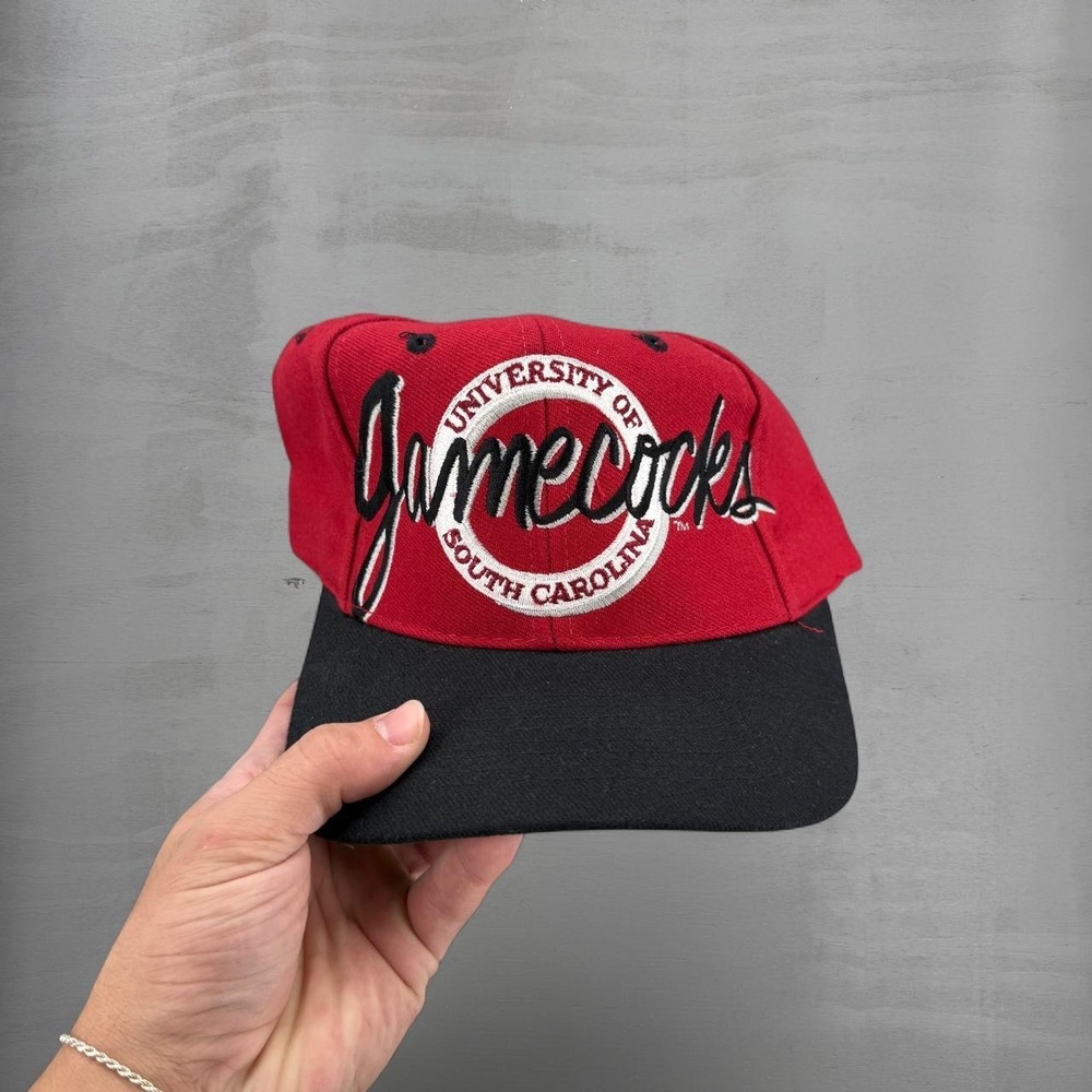 Vintage The Game University of South Carolina Gamecocks Hat Red Black Snapback
